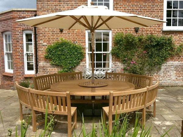 Chunky 2.1m Teak Table and Contour Benches | Certified