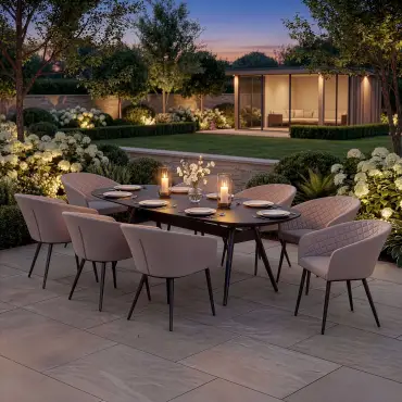 Ambition 8 Seat Oval Dining Set