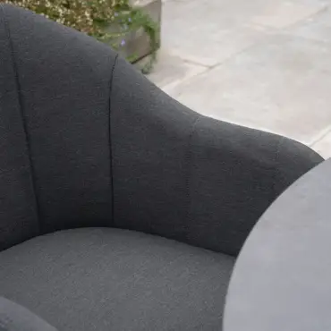 Duke 4 Seat Fabric Dining Set - Round Table