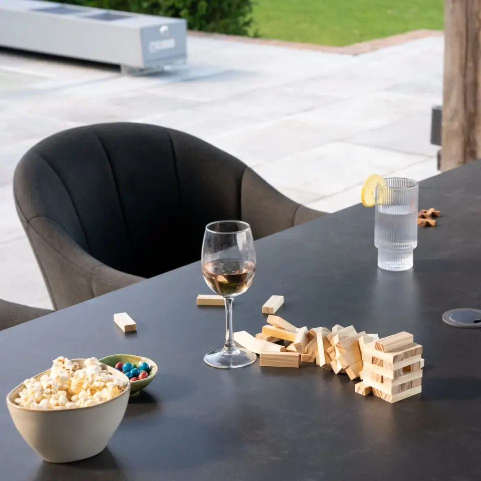 Duke 6 Seat Fabric Dining Set - Rectangular Table