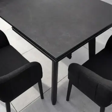 Duke 4-10 Seat Fabric Dining Set - Rectangular Extending Table with 8 Chairs