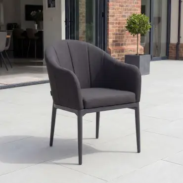 Duke 4-10 Seat Fabric Dining Set - Rectangular Extending Table with 6 Chairs