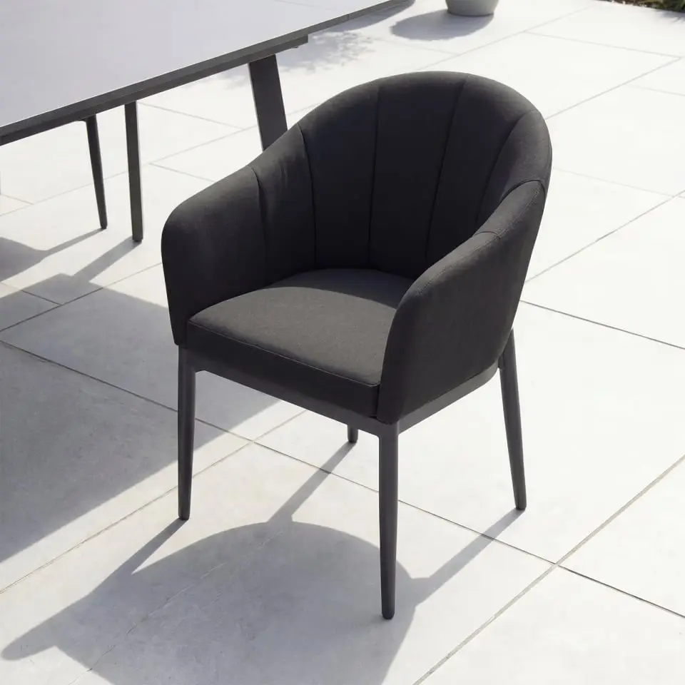 Duke 4-10 Seat Fabric Dining Set - Rectangular Extending Table with 4 Chairs
