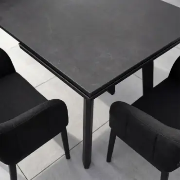 Duke 4-10 Seat Fabric Dining Set - Rectangular Extending Table with 4 Chairs