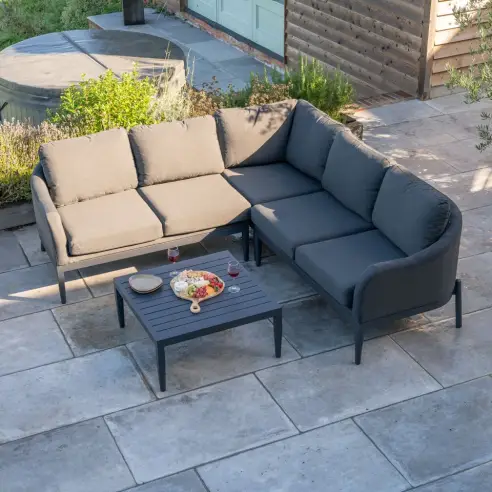 Duke All Weather Fabric Corner Sofa Lounging Set Duke All Weather Fabric Corner Sofa Lounging Set