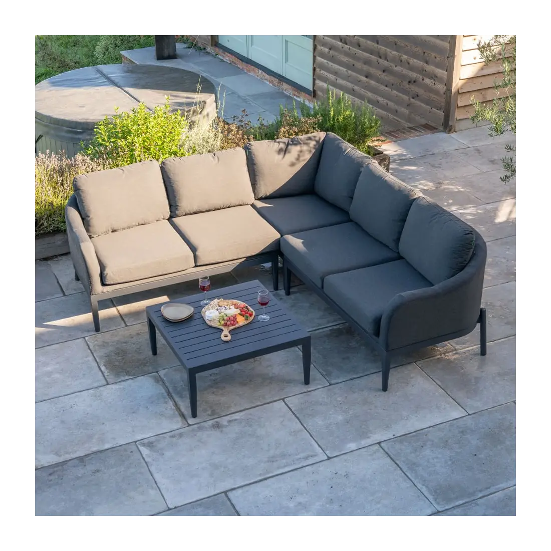 Duke All Weather Fabric Corner Sofa Lounging Set Duke All Weather Fabric Corner Sofa Lounging Set