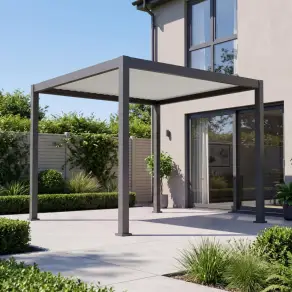 Umbra Aluminium Metal Fixed Roof Carport - 3m x 3m Free Standing
