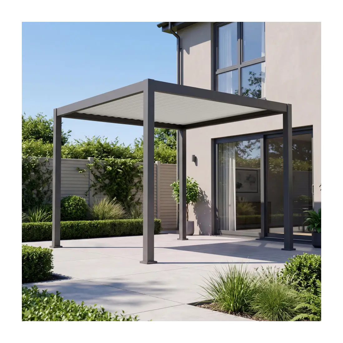 Umbra Aluminium Metal Fixed Roof Carport - 3m x 3m Free Standing Umbra Aluminium Metal Fixed Roof Carport - 3m x 3m Free Standing
