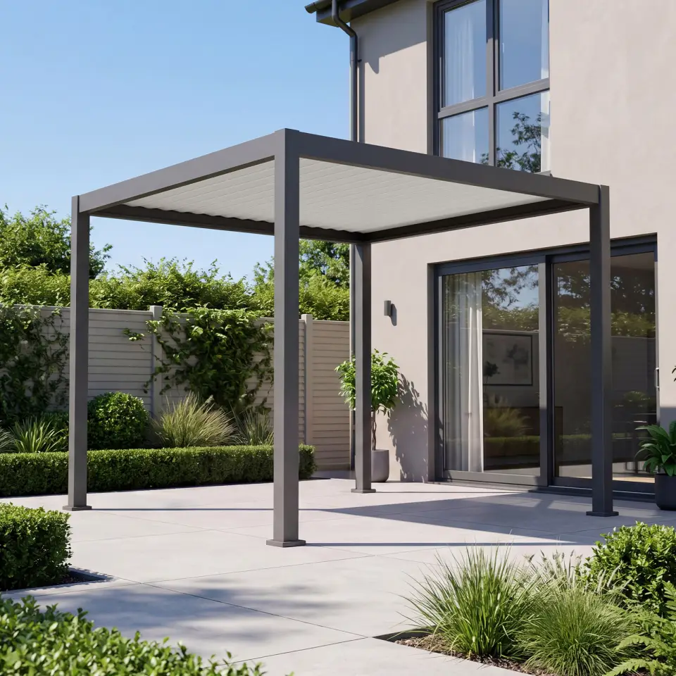 Umbra Aluminium Metal Fixed Roof Carport - 3m x 3m Free Standing