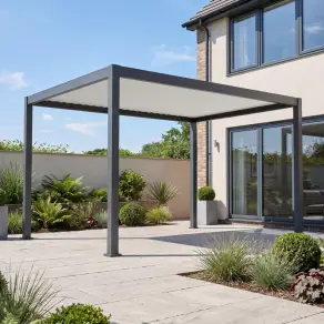Umbra Aluminium Metal Fixed Roof Carport - 4m x 3m Free Standing