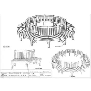 Large Circular Tree Bench