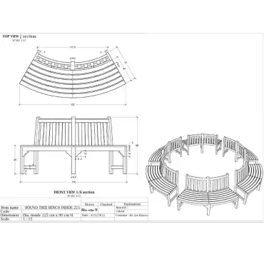 Large Circular Tree Bench