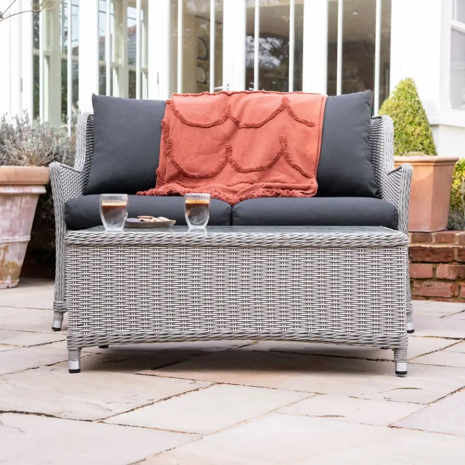 Talia Rattan 2 Seater Sofa Lounging Set