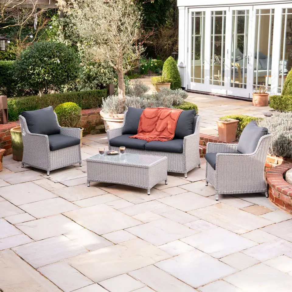 Talia Rattan 2 Seater Sofa Lounging Set