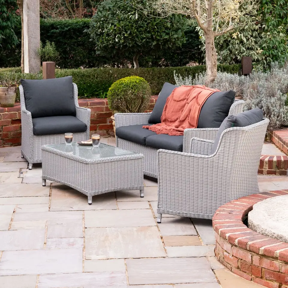 Talia Rattan 2 Seater Sofa Lounging Set