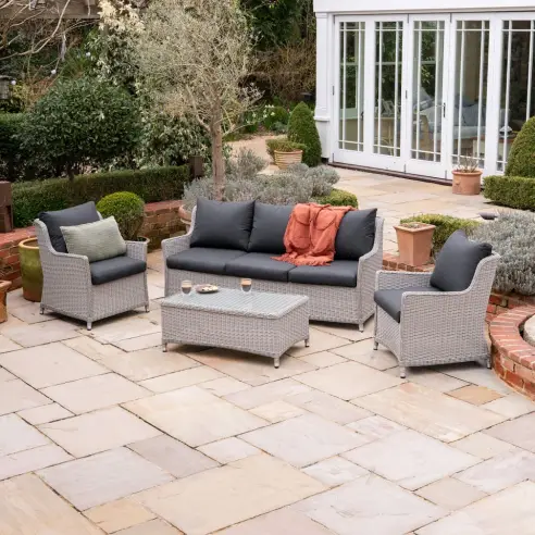Talia Rattan 3 Seater Sofa Lounging Set Talia Rattan 3 Seater Sofa Lounging Set