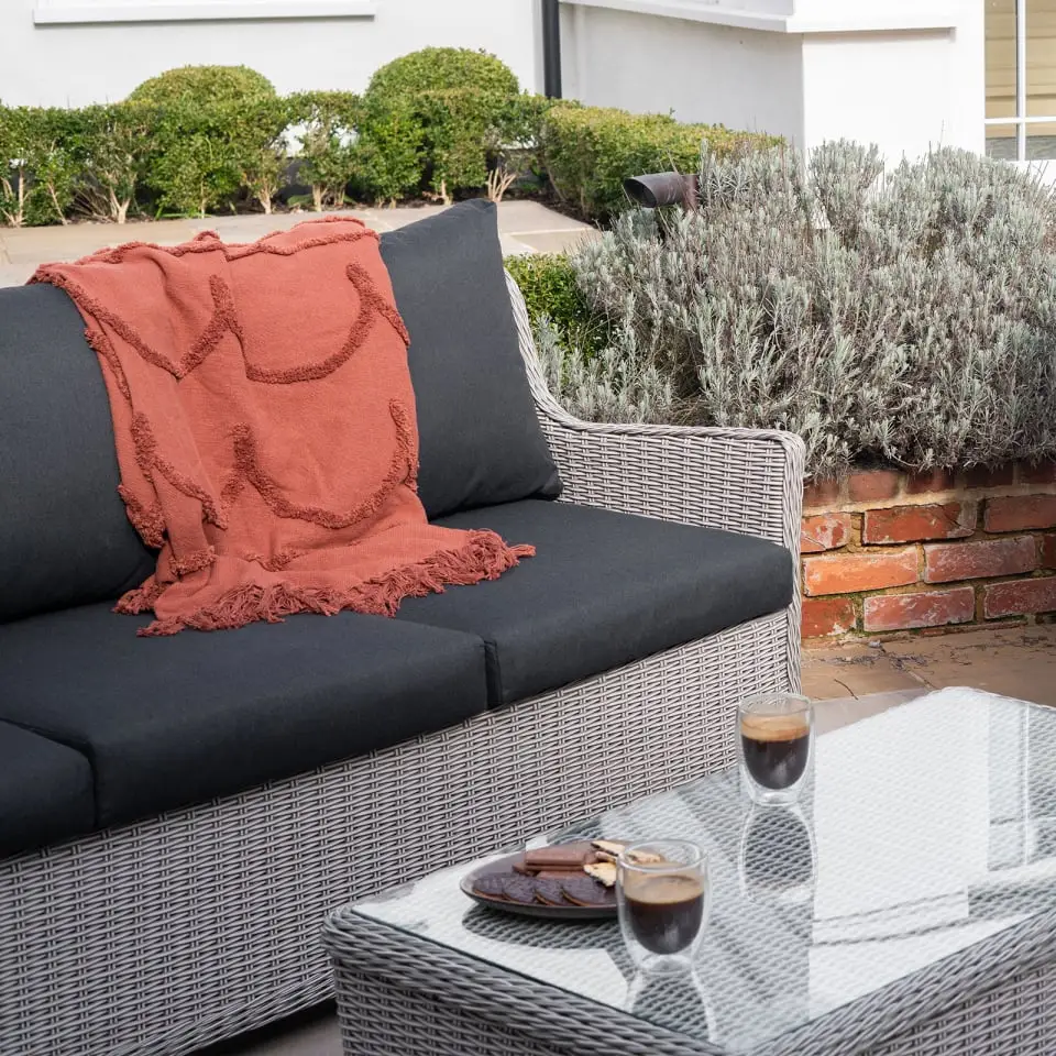 Talia Rattan 3 Seater Sofa Lounging Set