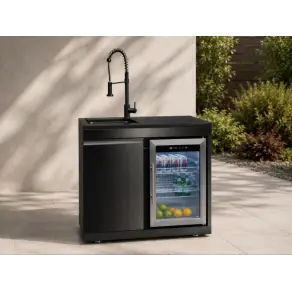 Premium Outdoor Kitchen Sink & Fridge Unit - Oasis Range