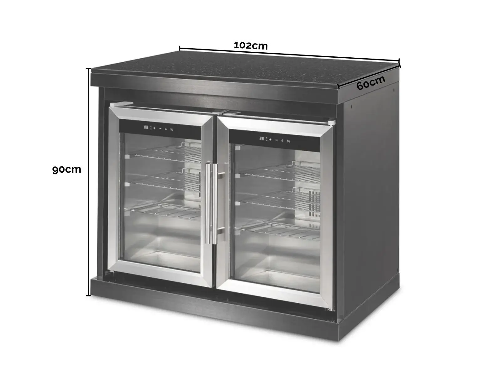 Premium Outdoor Kitchen Double Fridge Unit - Oasis Range