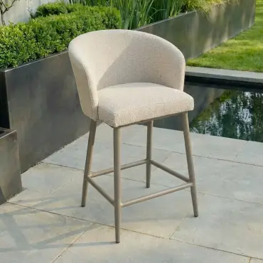 Zen Outdoor Fabric x2 Low Bar Stools