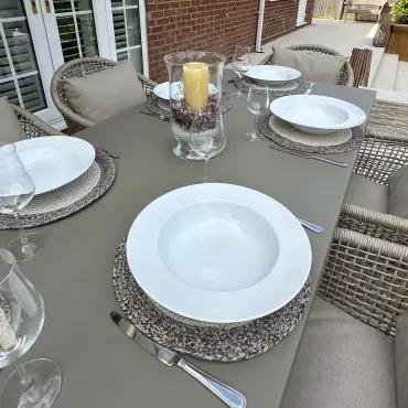 Nova - Summer 6 Seat Rectangular Dining Set - Beige