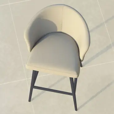 Zen Pair of Fabric High Bar Stools