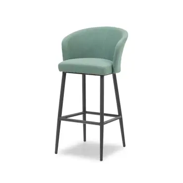 Zen Pair of Fabric High Bar Stools