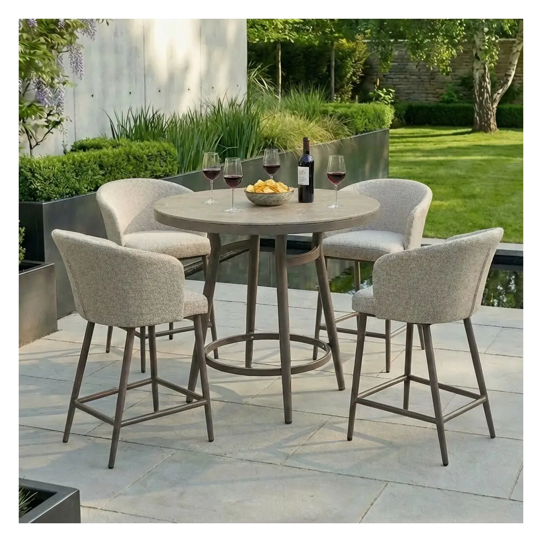 Fabric Zen 4 Seat Low Round Bar Set Fabric Zen 4 Seat Low Round Bar Set