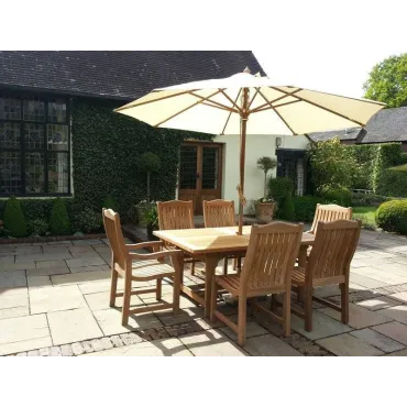 Malvern Medium Teak Dining Set - Certified