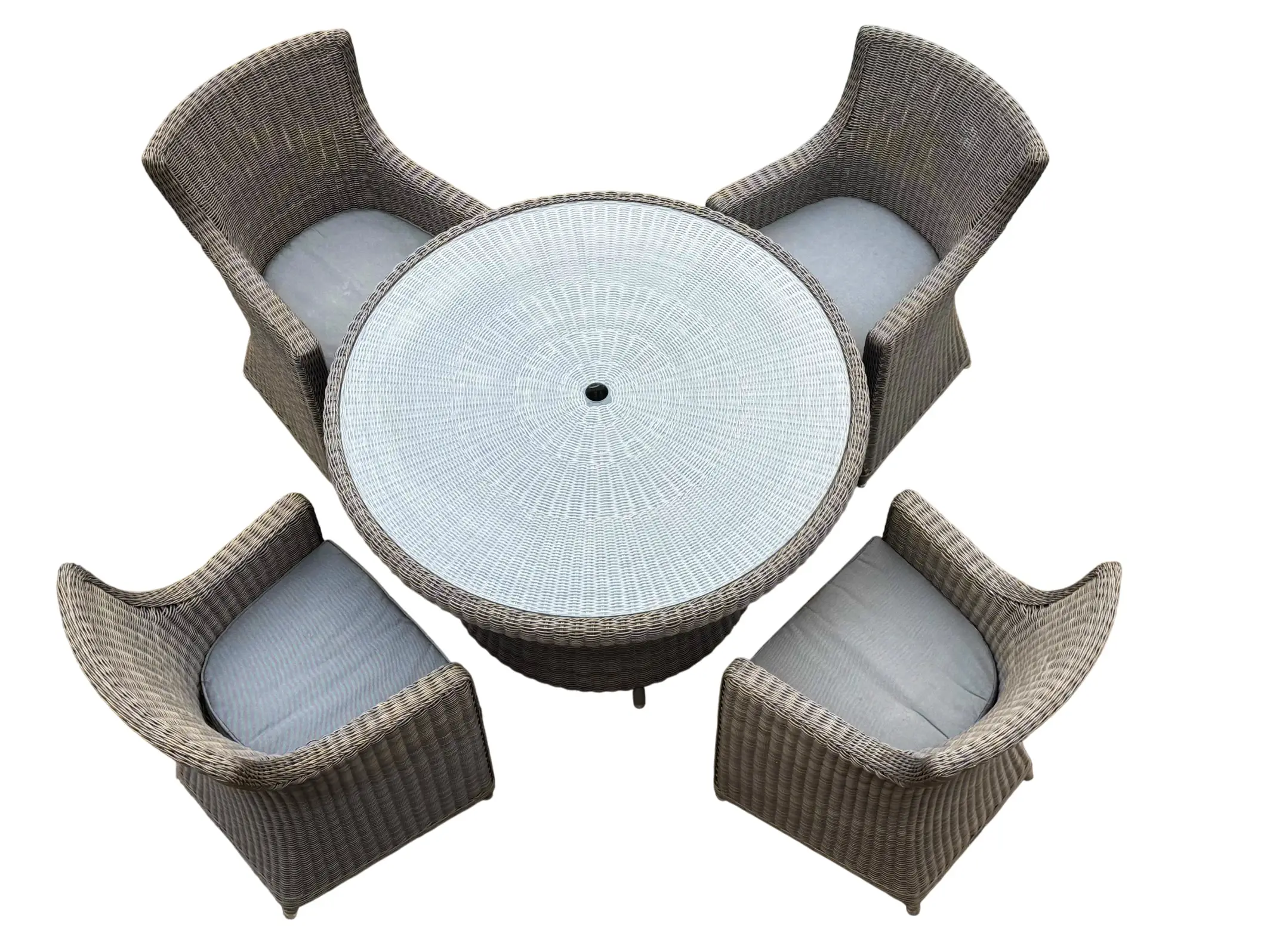 Seville 4 Chair Round Dining Set