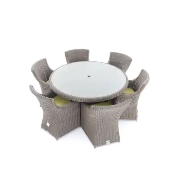 Seville 6 Chair Round Dining Set