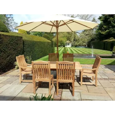 Malvern Medium Teak Dining Set - Certified
