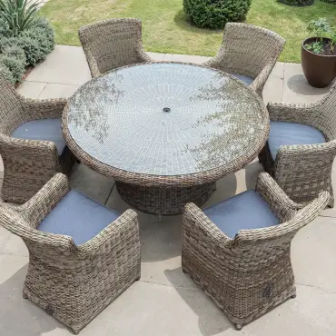 Seville 6 Chair Round Dining Set