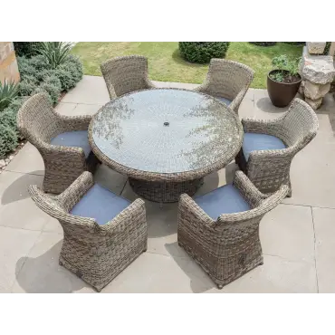 Seville 6 Chair Round Dining Set