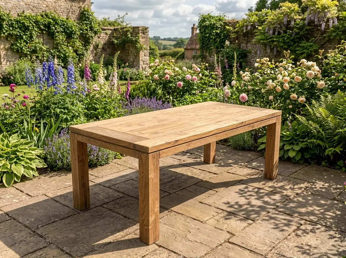 York Reclaimed Teak Dining Table 2.4M