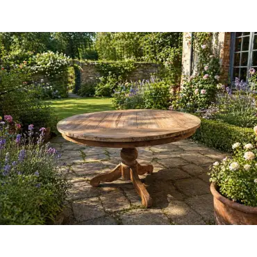 York teak Table reclaimed timber