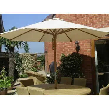 Diamond Teak Parasol 3.5m Diameter