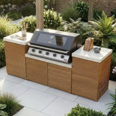 Antigua Small Kitchen Storage Units with Beefeater 1200E Series BBQ