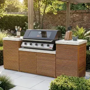 Antigua Small Kitchen Storage Units with Beefeater 1200E Series BBQ