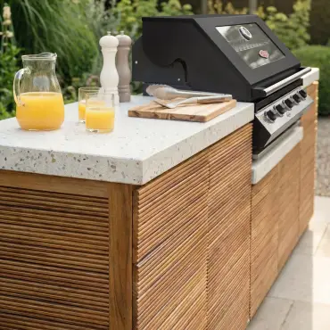 Antigua Medium Kitchen Storage Units with Beefeater 1200E Series BBQ