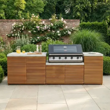 Antigua Medium Kitchen Storage Units with Beefeater 1200E Series BBQ
