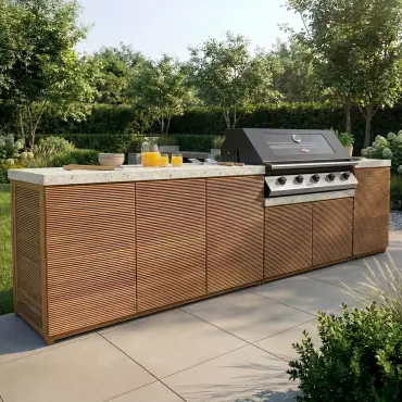 Antigua Large Kitchen Storage Units with Beefeater 1200E Series BBQ