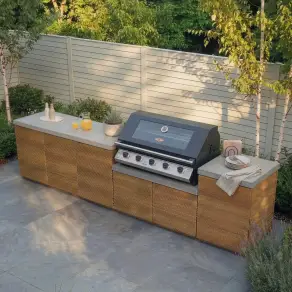 Bali Outdoor Kitchen Storage Units with Beefeater 1700 Series BBQ - Large Configuration