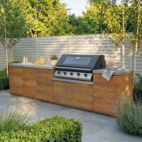 Bali Outdoor Kitchen Storage Units with Beefeater 1700 Series BBQ - Large Configuration