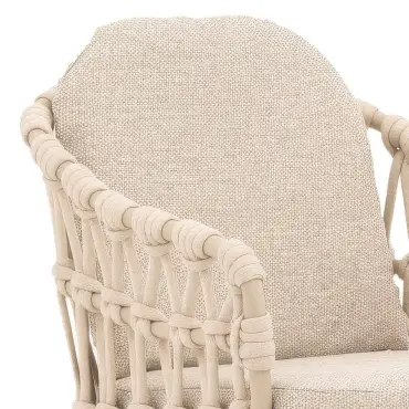 Antigua 8 Seat Rectangular Dining Set - Sicily Open Rope Weave Dining Chairs