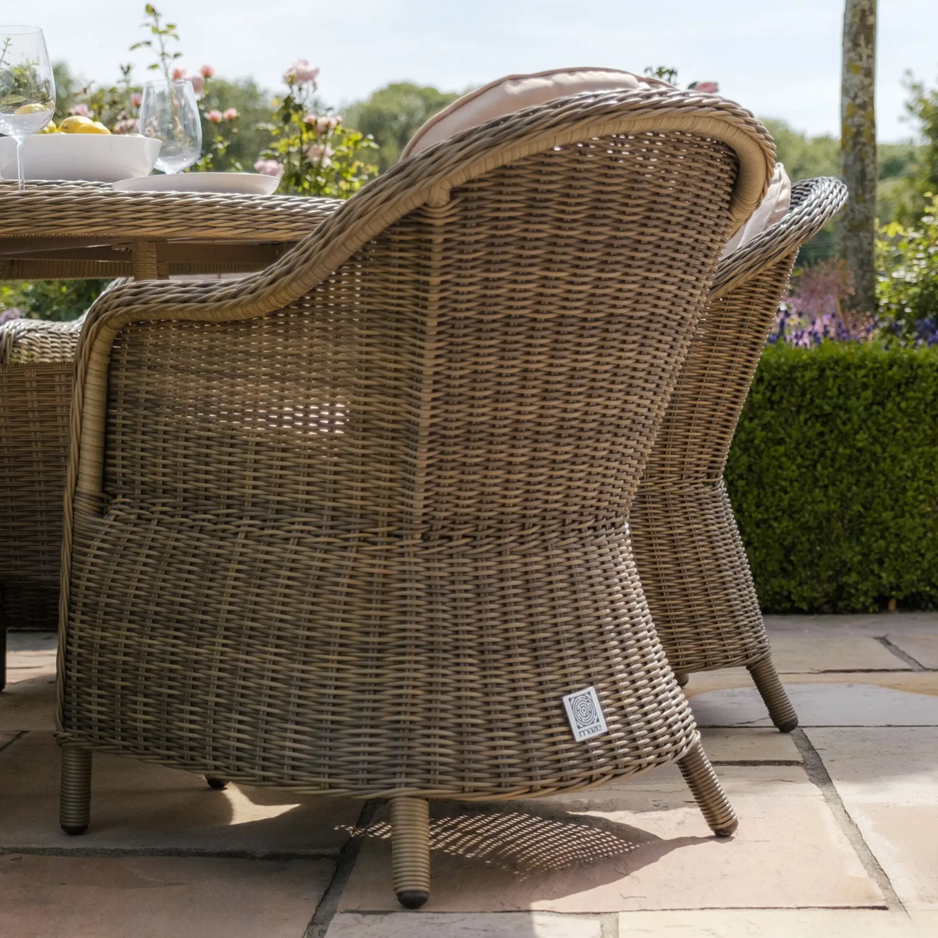 Antigua 8 Seat Rectangular Dining Set - Winchester Heritage Rattan Dining Chairs