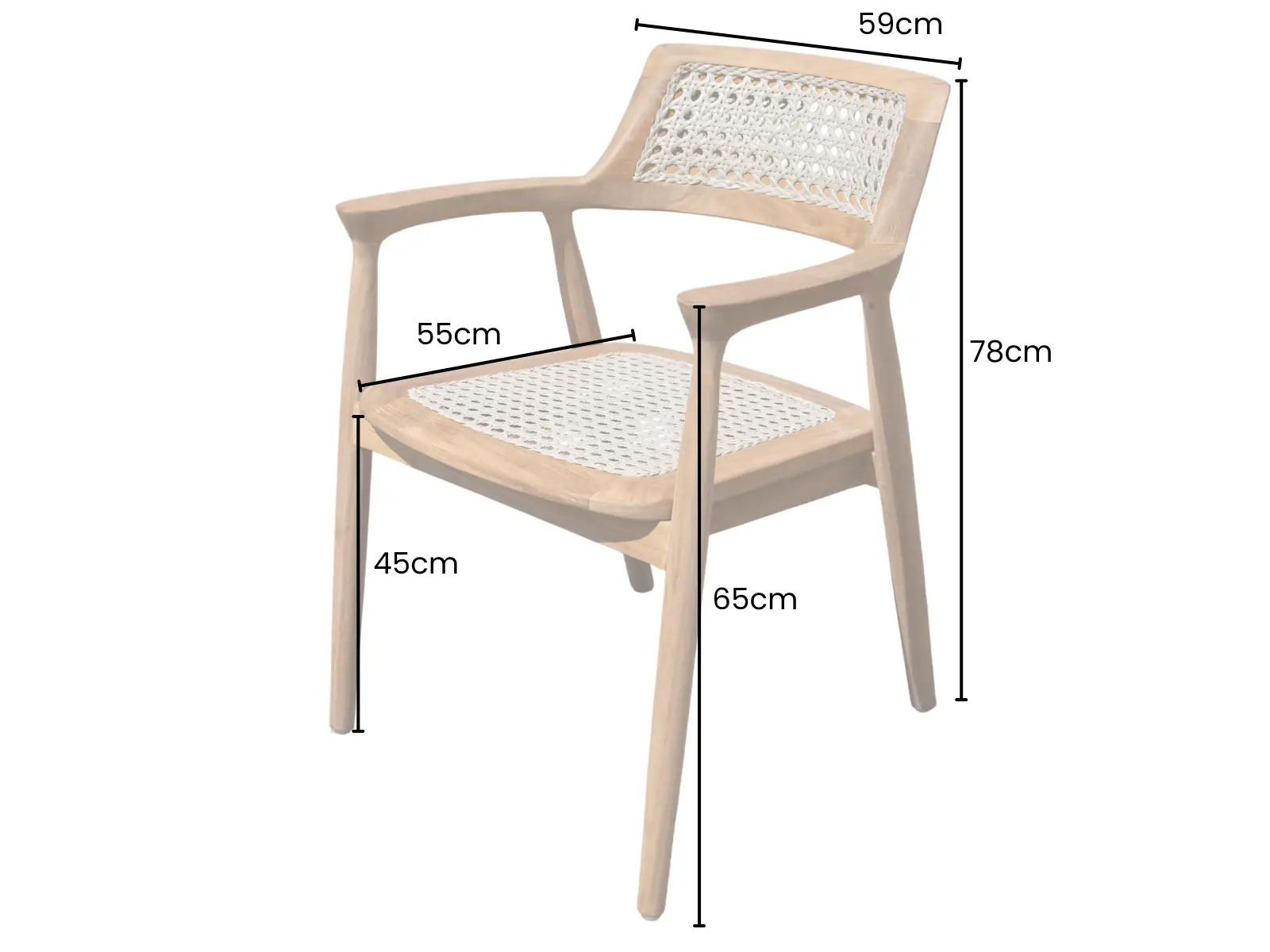 Pair of Pedro Reclaimed Teak Dining Chairs
