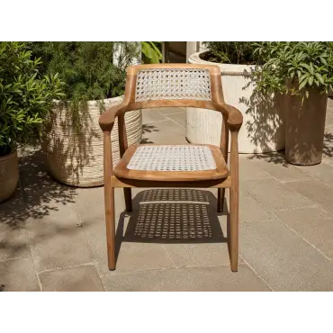 Pair of Pedro Reclaimed Teak Dining Chairs