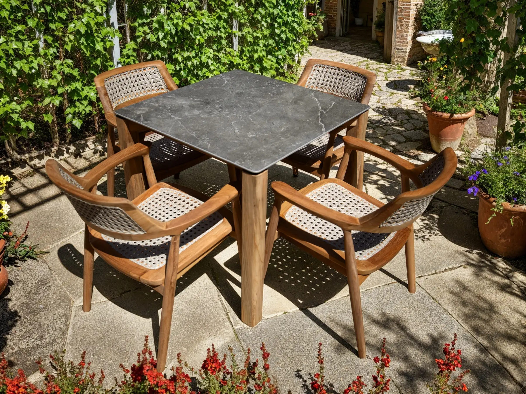 Pedro 4 Chair Dining Set