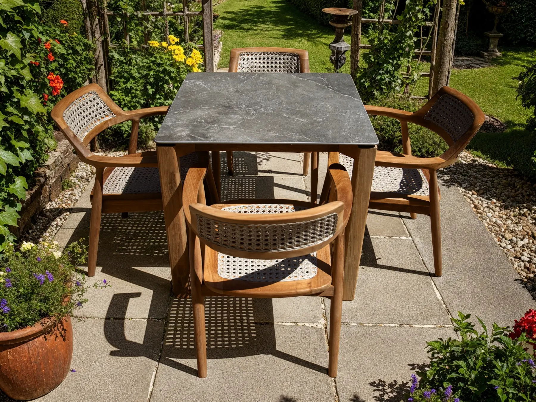 Pedro 4 Chair Dining Set